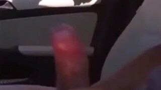 dick flash in car with cumshot she loves it!