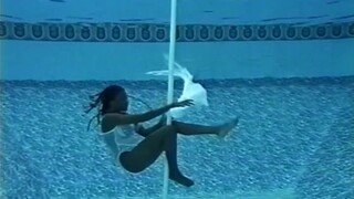 ebony underwater pole dance