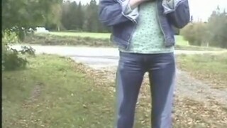 girl pees her pants in public twice