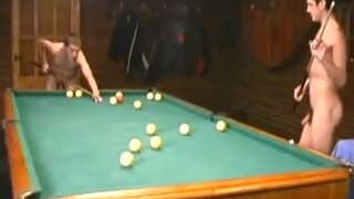 russian soldiers play pool in nude