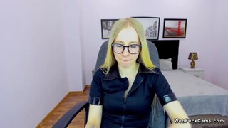 small tits amateur blonde beauty on webcam
